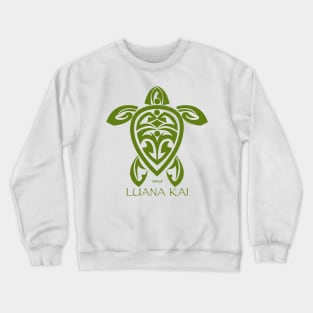 Green Tribal Turtle / Luana Kai Maui Crewneck Sweatshirt